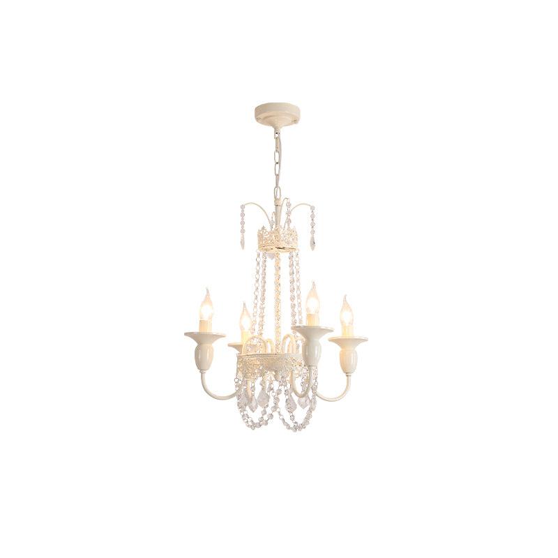 Pavia Curated Mouth-Blown Frosted Glass Chandeli – illuminated warm ambiance setting #1