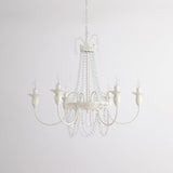 Pavia Curated Mouth-Blown Frosted Glass Chandeli – macro detail view