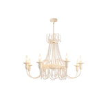 Pavia Curated Mouth-Blown Frosted Glass Chandeli – dimensional scale reference #1
