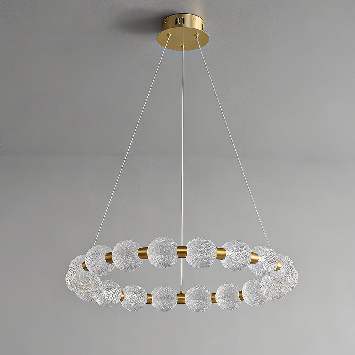 Pearl Curated Solid Brass Chandelier – architectural ceiling profile
