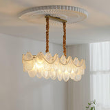 Pearl Glass Shell Curated Mouth-Blown Frosted Gl – spatial dining room perspective