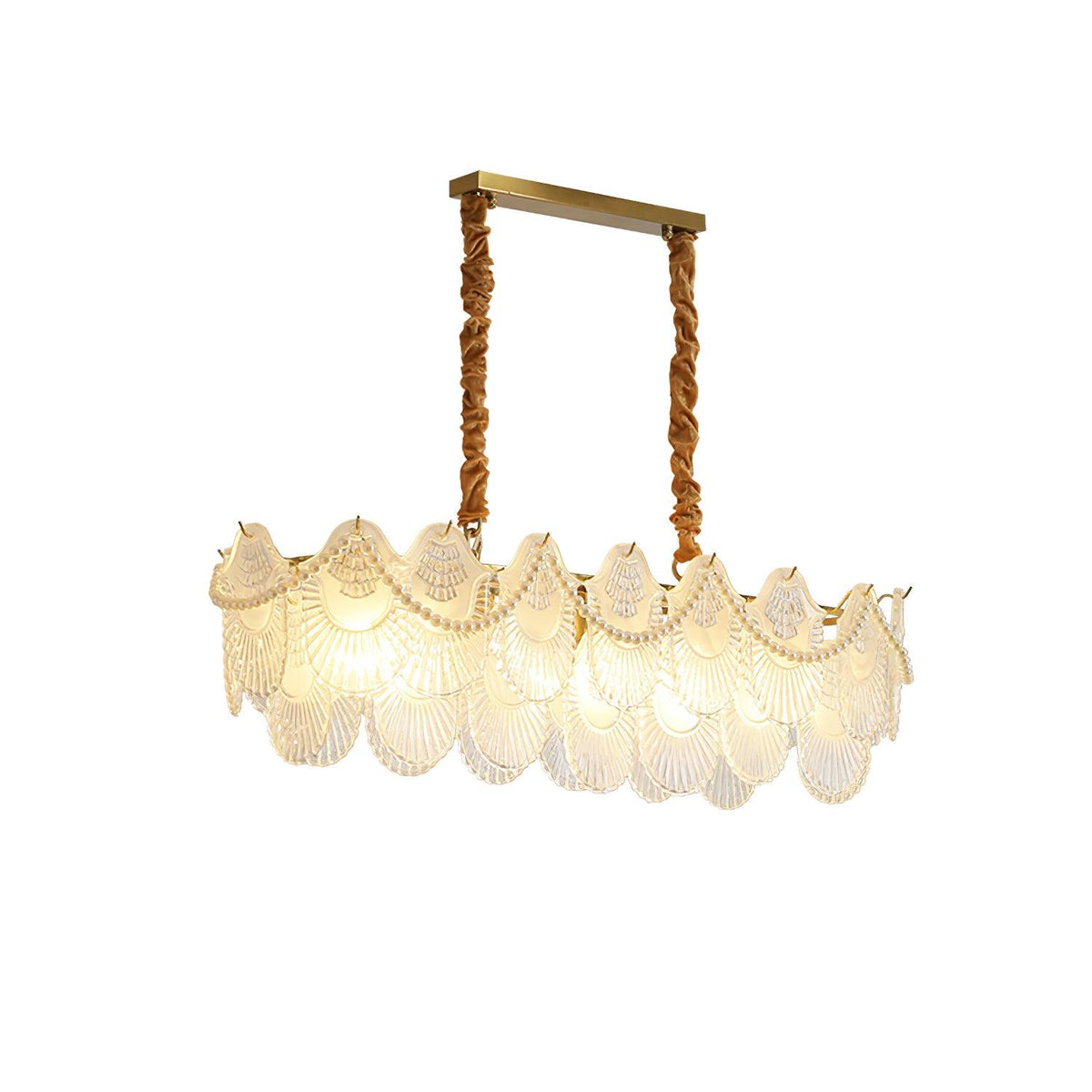 Pearl Glass Shell Curated Mouth-Blown Frosted Gl – handcrafted surface texture #1