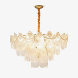 Pearl Glass Shell Curated Mouth-Blown Frosted Gl – Mouth-Blown Frosted Glass Chandelier