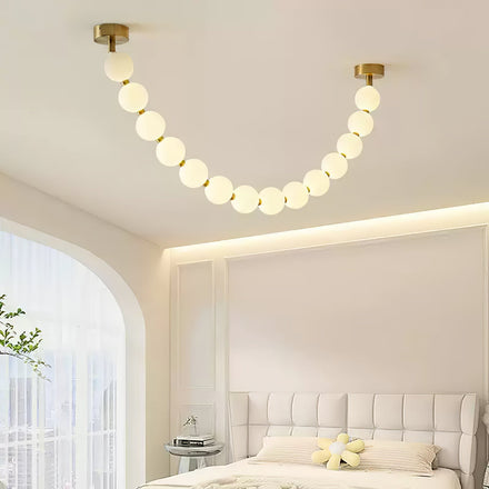Pearl Glass Necklace Chandelier