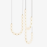 Glass Pearl Necklace Chandelier – Handcrafted Architectural Luxury Lighting Fixture