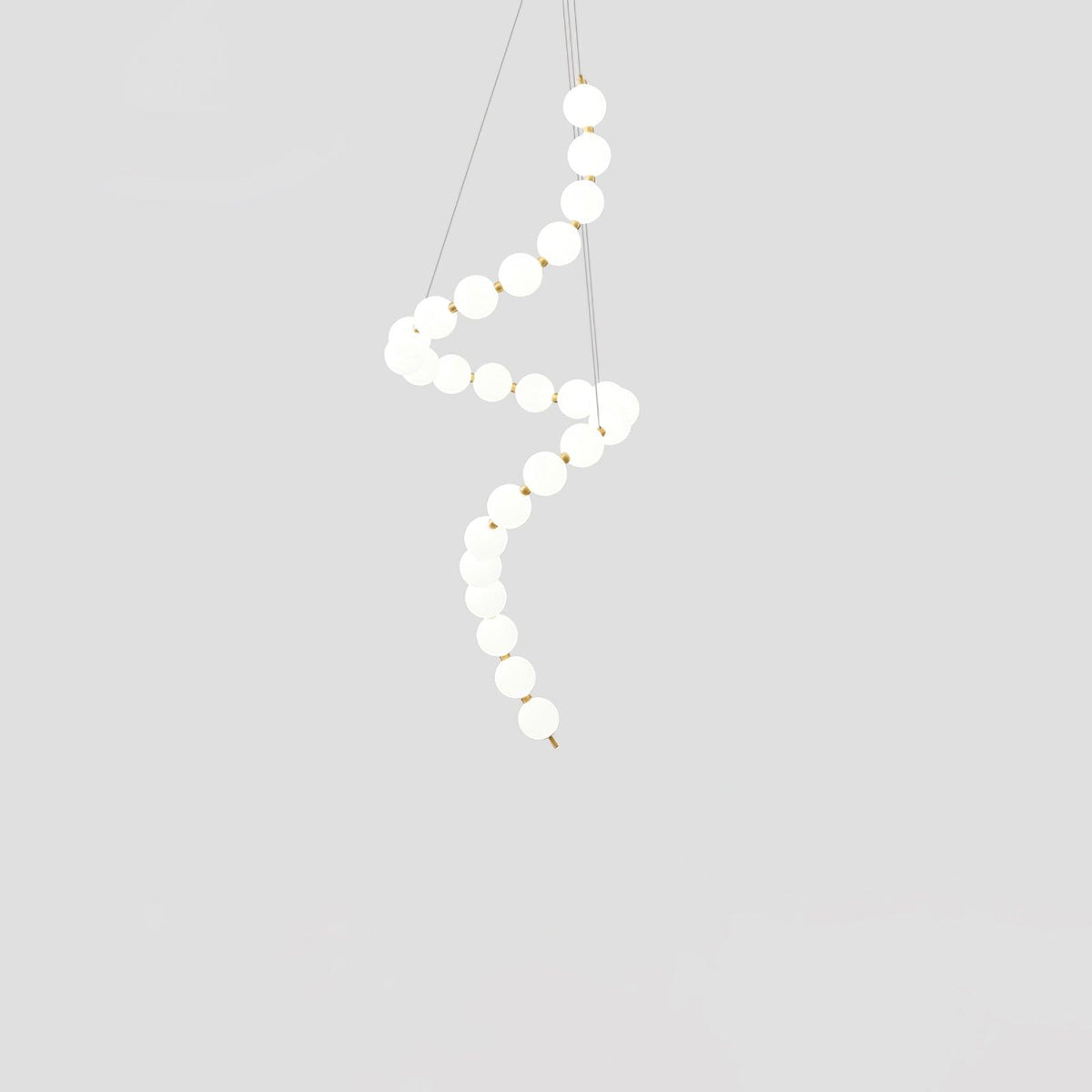 Glass Pearl Necklace Chandelier – Ambient Illumination in Luxury Interior Setting View 23