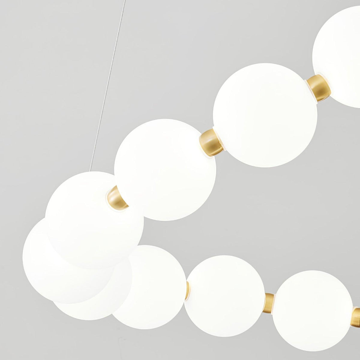 Glass Pearl Necklace Chandelier – Ambient Illumination in Luxury Interior Setting View 13