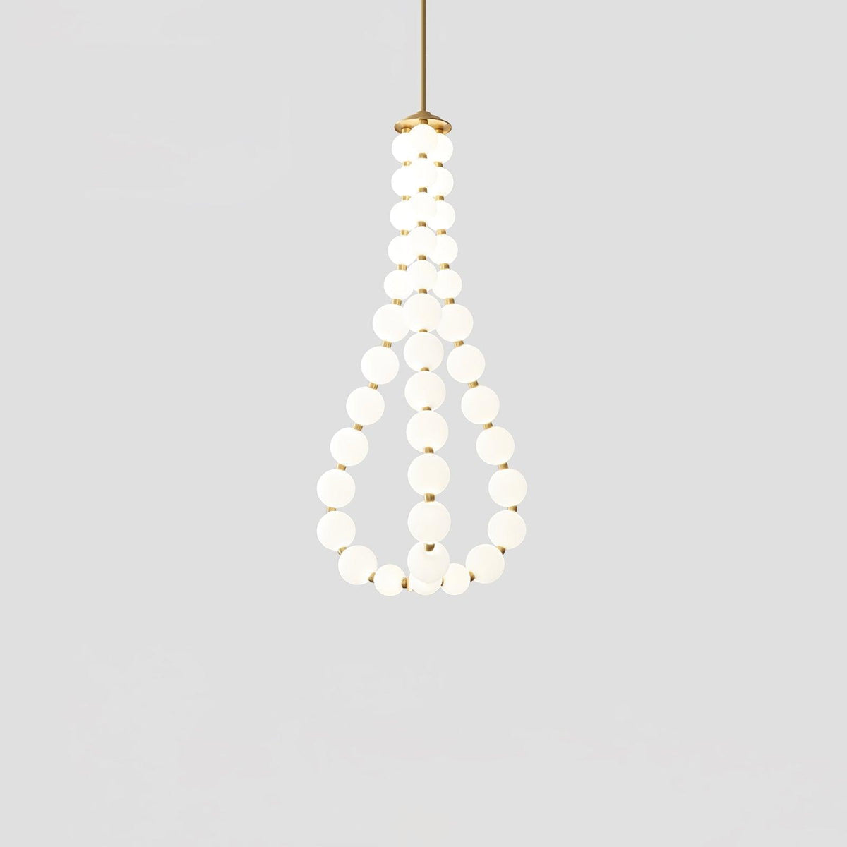Glass Pearl Necklace Chandelier – Ambient Illumination in Luxury Interior Setting View 14