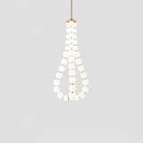 Glass Pearl Necklace Chandelier – Ambient Illumination in Luxury Interior Setting View 14