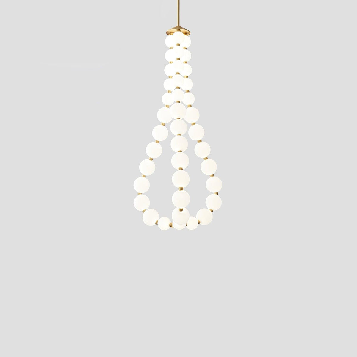 Glass Pearl Necklace Chandelier – Ambient Illumination in Luxury Interior Setting View 20