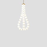 Glass Pearl Necklace Chandelier – Ambient Illumination in Luxury Interior Setting View 20
