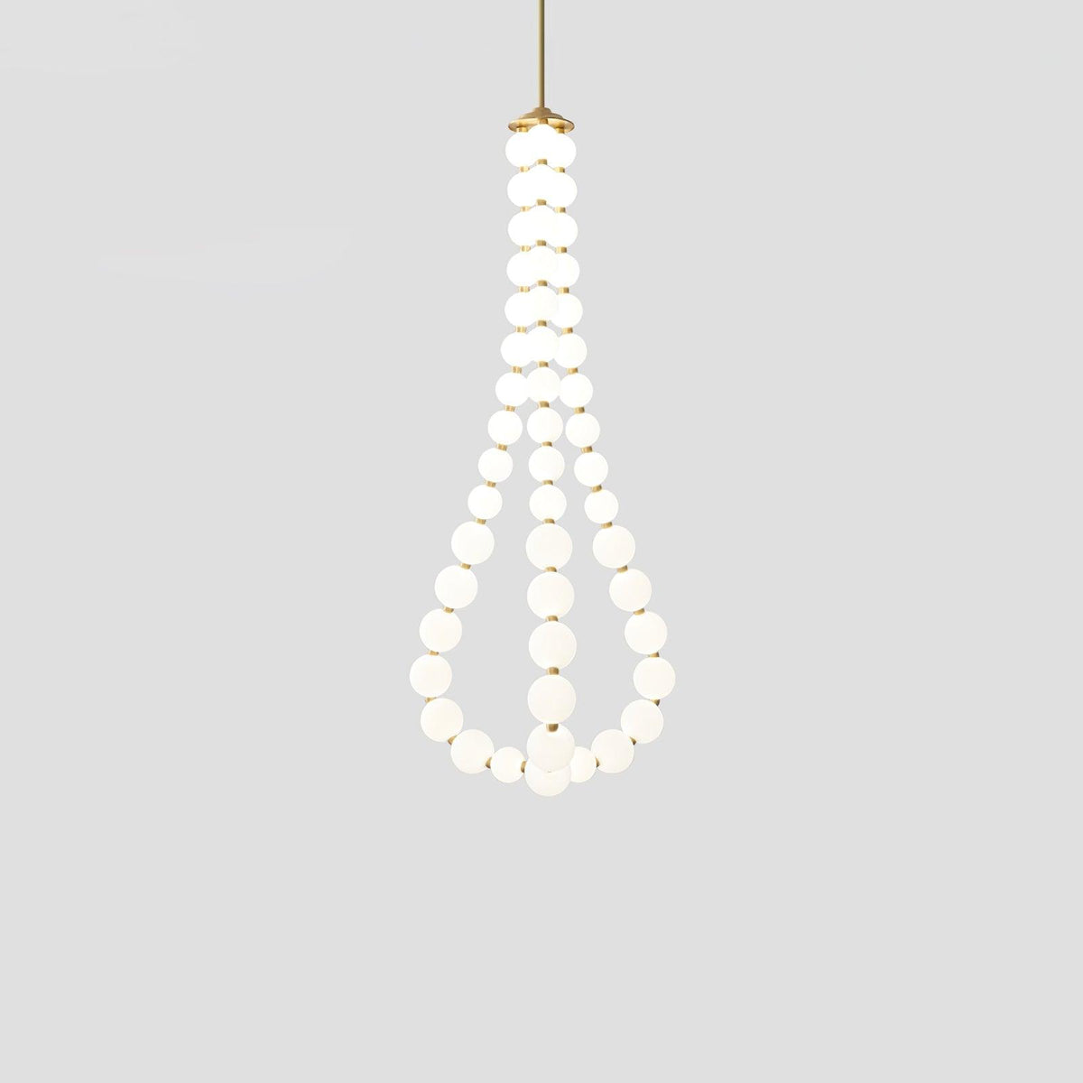 Glass Pearl Necklace Chandelier – Ambient Illumination in Luxury Interior Setting View 21