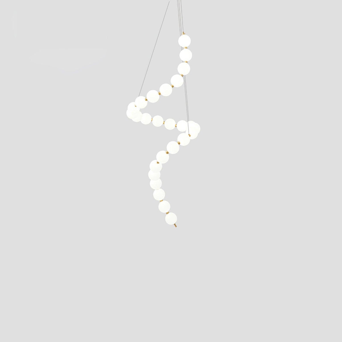 Glass Pearl Necklace Chandelier – Ambient Illumination in Luxury Interior Setting View 22