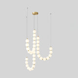 Glass Pearl Necklace Chandelier – Ambient Illumination in Luxury Interior Setting View 18