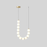 Glass Pearl Necklace Chandelier – Ambient Illumination in Luxury Interior Setting View 16