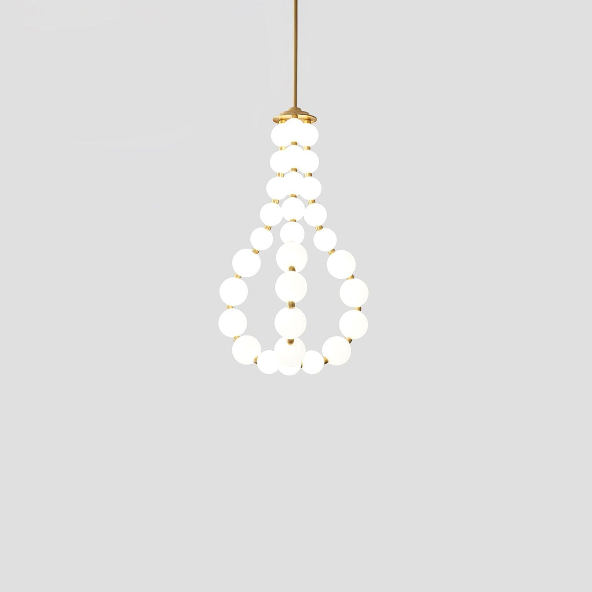 Glass Pearl Necklace Chandelier – Ambient Illumination in Luxury Interior Setting View 19