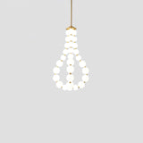 Glass Pearl Necklace Chandelier – Ambient Illumination in Luxury Interior Setting View 19