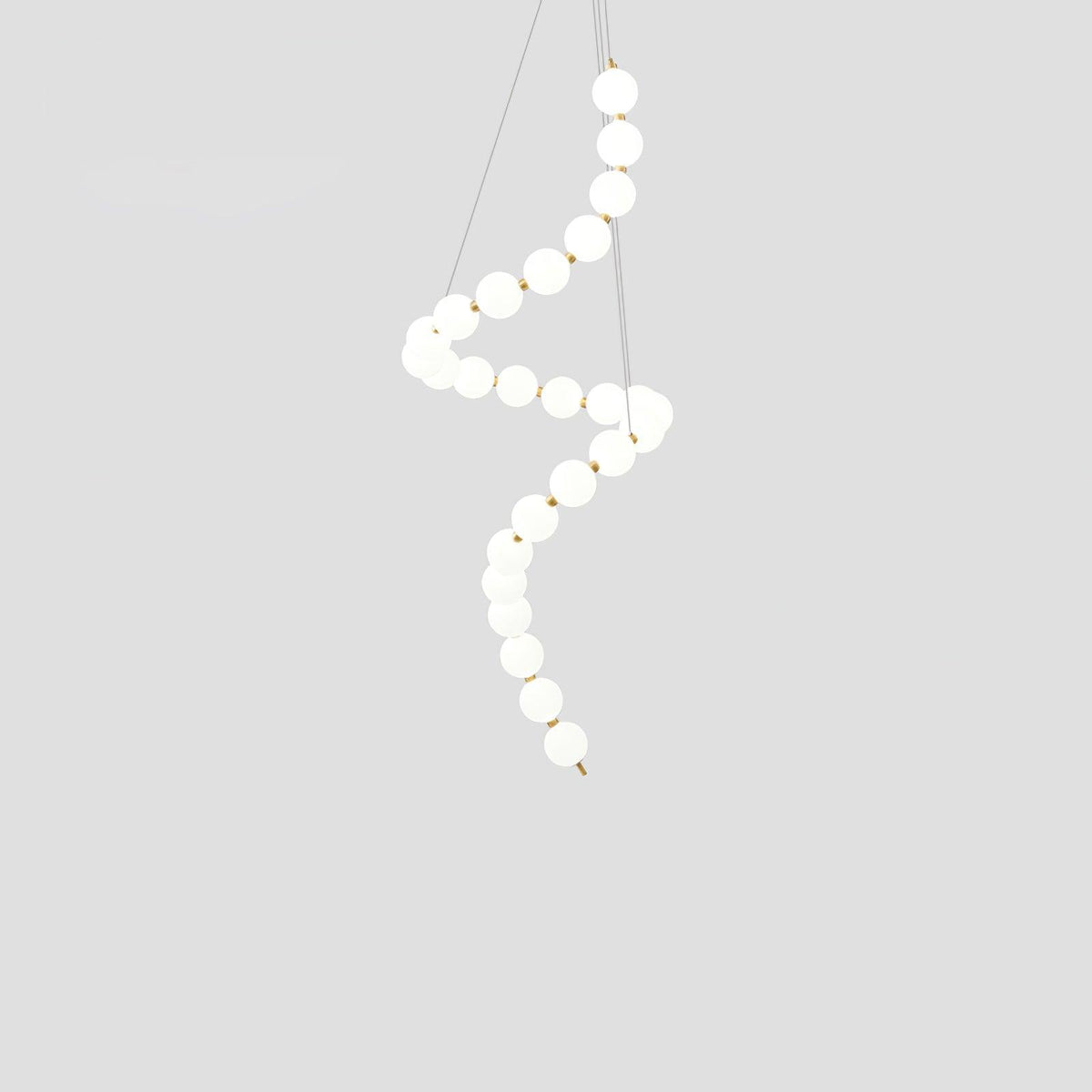 Glass Pearl Necklace Chandelier – Ambient Illumination in Luxury Interior Setting View 24