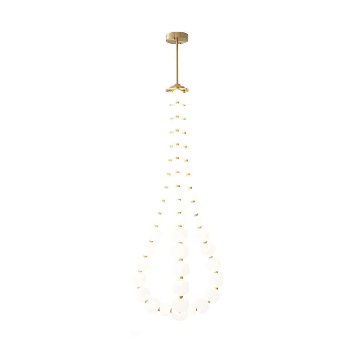Glass Pearl Necklace Chandelier – Ambient Illumination in Luxury Interior Setting View 11
