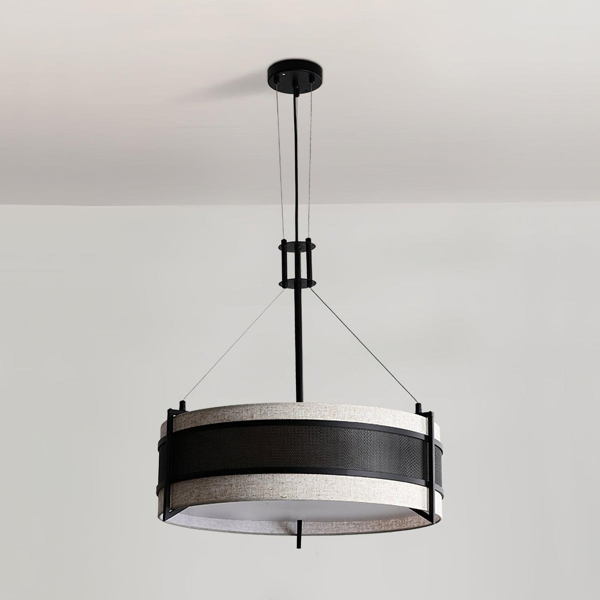 Pedesina Curated Optical Acrylic Chandelier – structural canopy joint detail