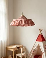 Pemberley Curated Iron & Glass Pendant Light – unlit natural material contrast