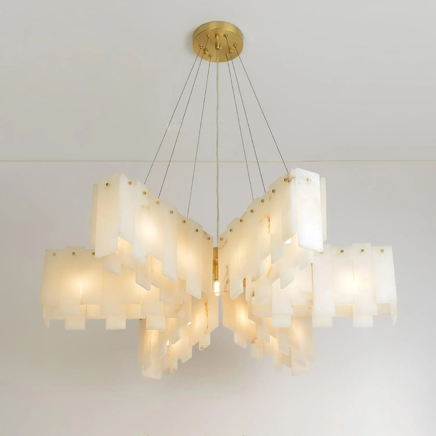 Spanish Alabaster Chandelier View 14 | Pentagram Alabaster Cascade Chandelier | JINSHE | JINSHE