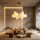 Spanish Alabaster Chandelier View 7 | Pentagram Alabaster Cascade Chandelier | JINSHE | JINSHE