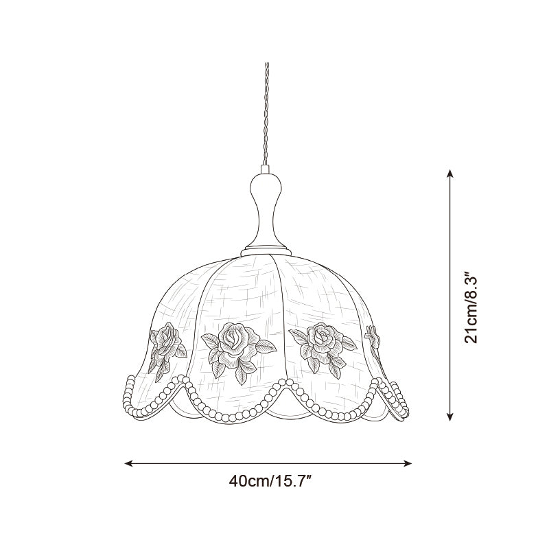 Peonelle Curated Iron & Glass Pendant Light
