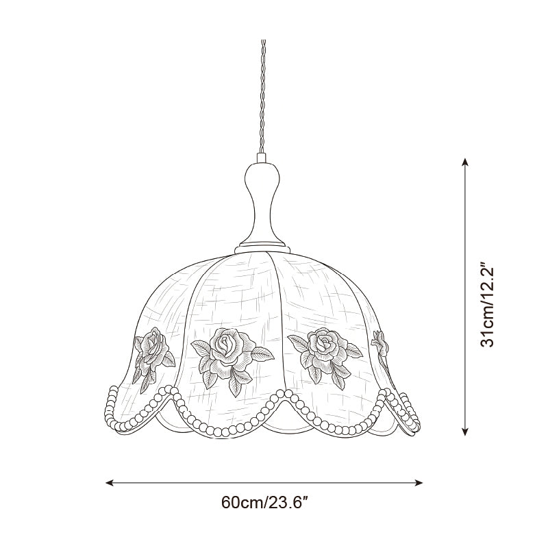Peonelle Curated Iron & Glass Pendant Light – architectural ceiling profile
