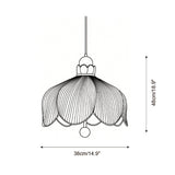 Perrivale Curated Iron & Glass Pendant Light – macro detail view
