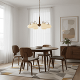 Persimmon Curated Mouth-Blown Frosted Glass Chan – handcrafted surface texture
