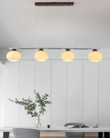 Persimmon Dining Room Curated Mouth-Blown Froste – dimensional scale reference