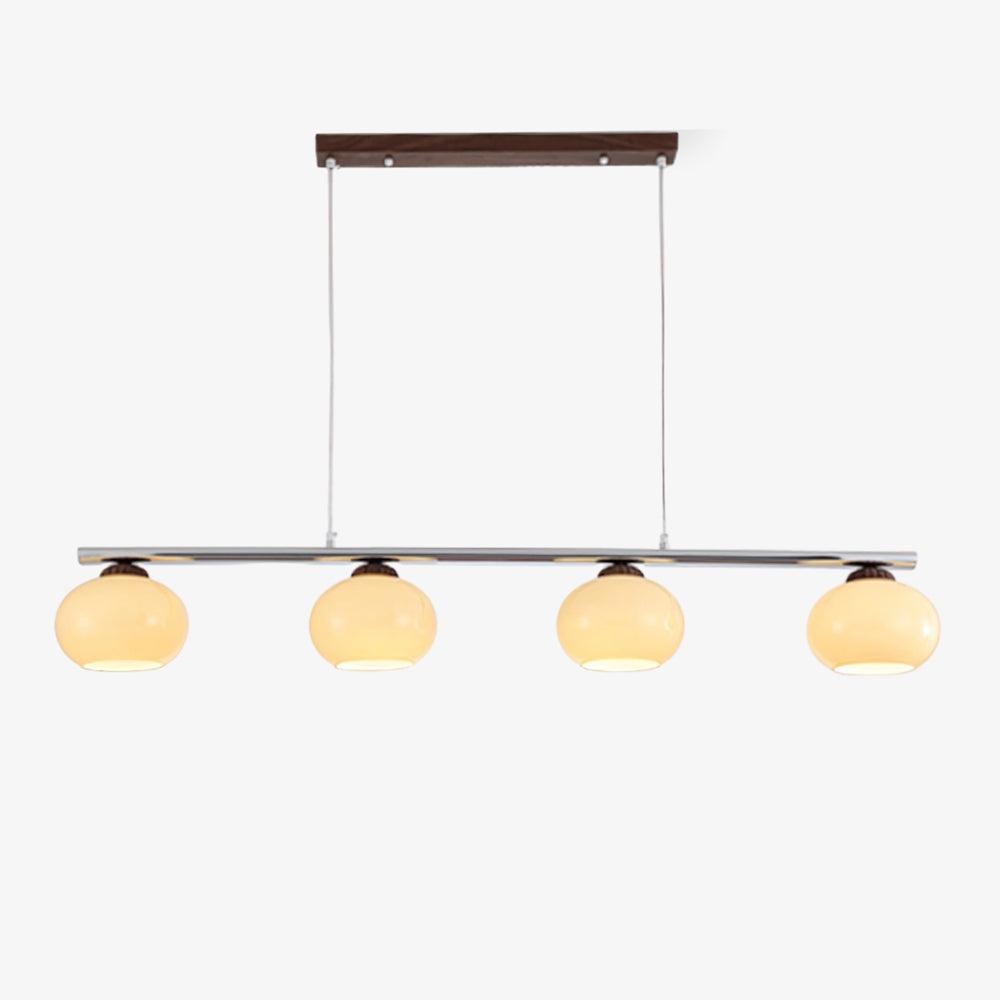 Persimmon Dining Room Curated Mouth-Blown Froste – Mouth-Blown Frosted Glass Chandelier