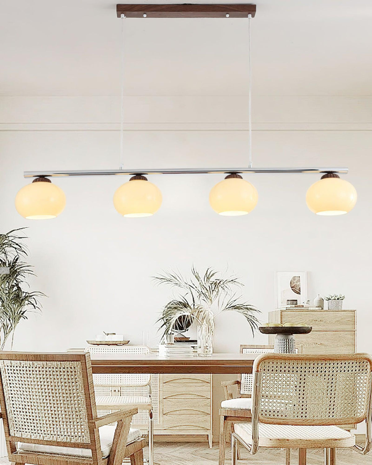 Persimmon Dining Room Curated Mouth-Blown Froste – handcrafted surface texture