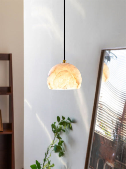 Petal Alabaster Dome Chandelier