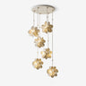Petal Cascade Multi-Light Curated Iron & Glass C