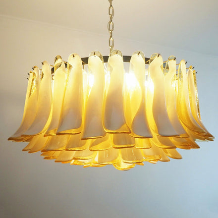 Petal Amber Glass Chandelier