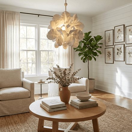 Petal Grove Plaster Chandelier