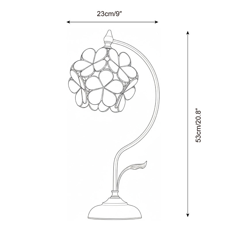 Petalora Curated Mouth-Blown Frosted Glass Table – macro detail view