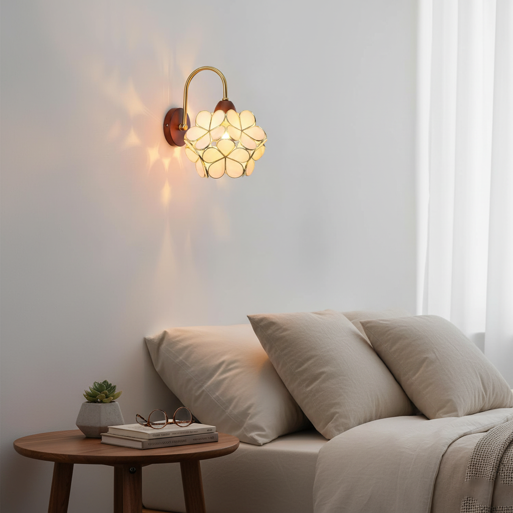 Petalora Curated Mouth-Blown Frosted Glass Wall – architectural ceiling profile