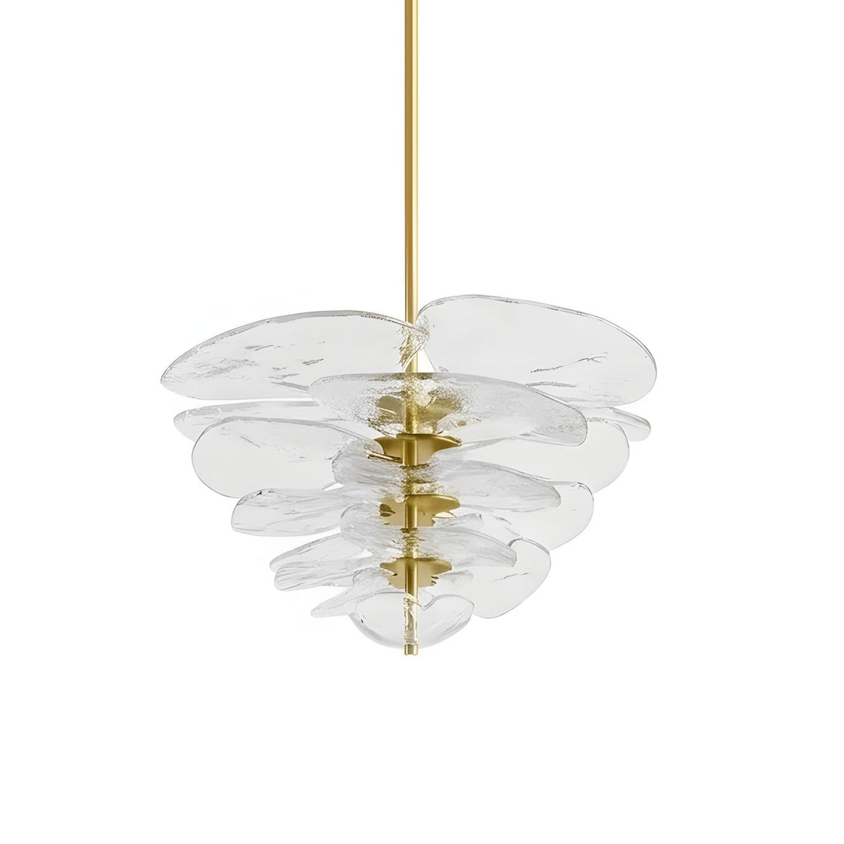 Petala Amber Art Glass Chandelier – macro detail view #1 #2