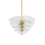 Petala Amber Art Glass Chandelier – macro detail view #1 #2