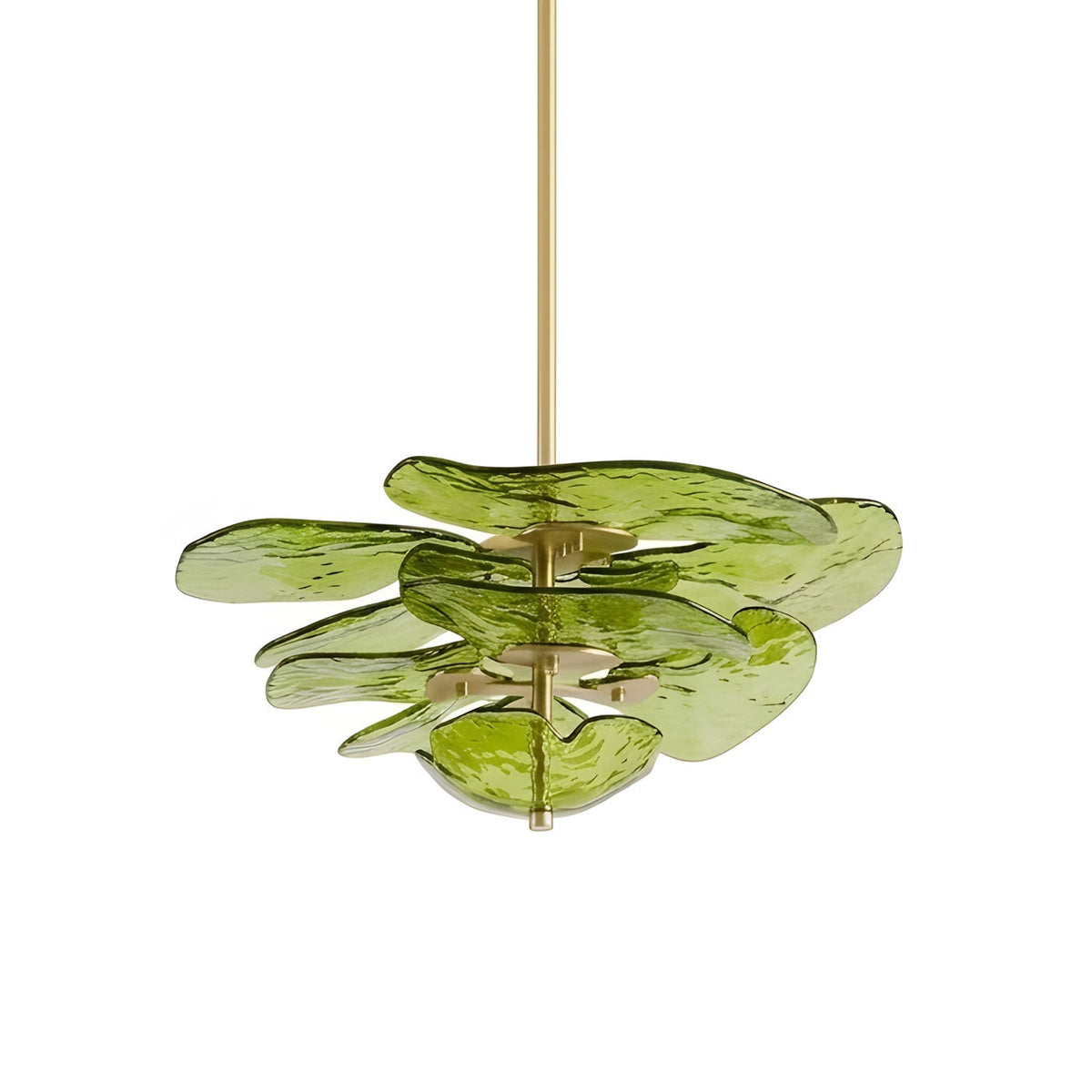 Petala Amber Art Glass Chandelier – dimensional scale reference #1