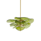 Petala Amber Art Glass Chandelier – dimensional scale reference #1