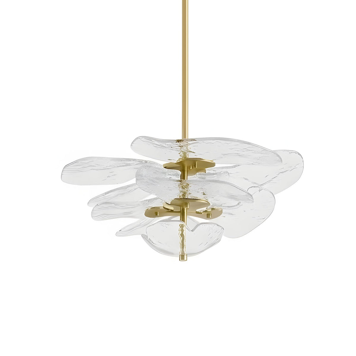 Petala Amber Art Glass Chandelier – architectural ceiling profile #1