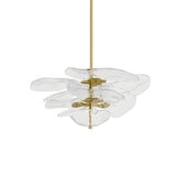 Petala Amber Art Glass Chandelier – architectural ceiling profile #1