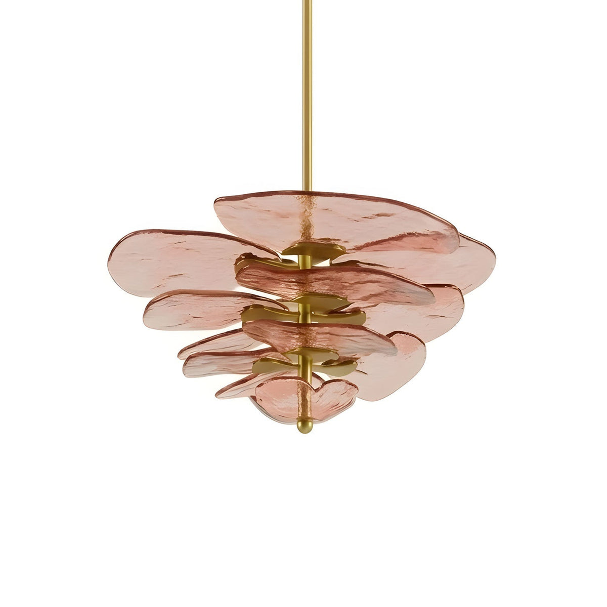 Petala Amber Art Glass Chandelier – structural canopy joint detail #1