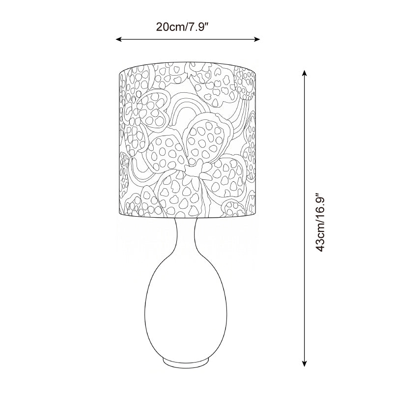 Petalyn Curated Hand-Thrown Ceramic Table Lamp – macro detail view