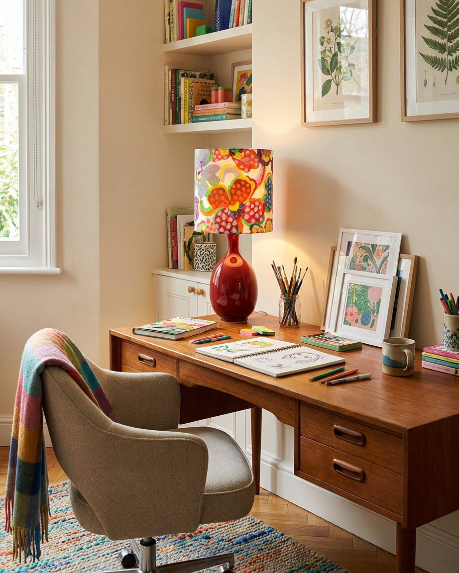 Petalyn Curated Hand-Thrown Ceramic Table Lamp – architectural ceiling profile