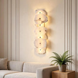 Spanish Alabaster Wall Lamp View 4 | Natural Spanish Alabaster Petra Wall Lamp | Wabi Sabi Lighting | JINSHE | JINSHE